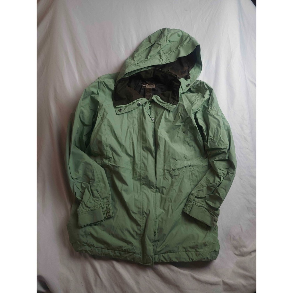 REI Windbreaker Womens S Green Hooded Utilitywear Outdoor Adventure Gorpcore